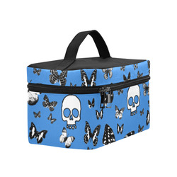 Blue Skulls & Butterflies Lunch Bag/Large (Model 1658)