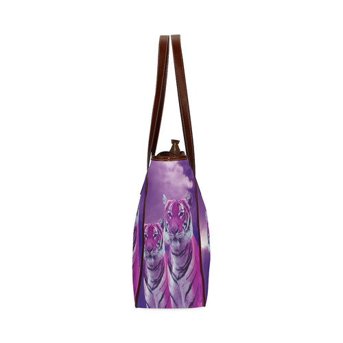 Purple Tigers Classic Tote Bag (Model 1644)