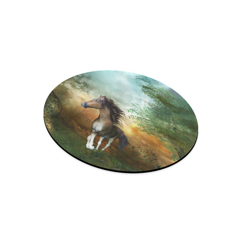 Wonderful running horse Round Mousepad