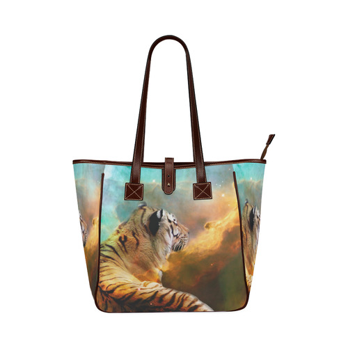 Tiger and Nebula Classic Tote Bag (Model 1644)