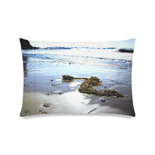 Bright Beach Custom Zippered Pillow Case 16"x24"(Twin Sides)