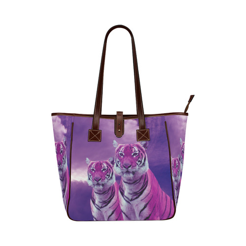 Purple Tigers Classic Tote Bag (Model 1644)