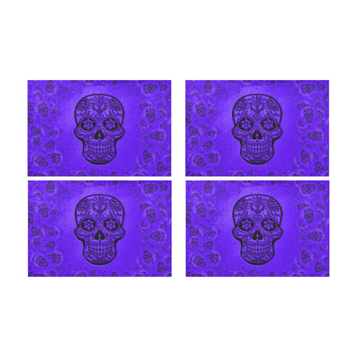 Skull20170262_by_JAMColors Placemat 12’’ x 18’’ (Set of 4)