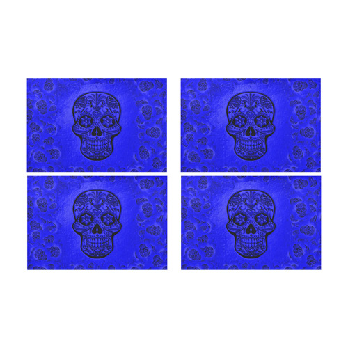 Skull20170261_by_JAMColors Placemat 12’’ x 18’’ (Set of 4)