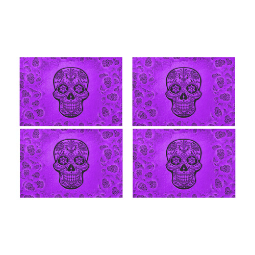 Skull20170263_by_JAMColors Placemat 12’’ x 18’’ (Set of 4)