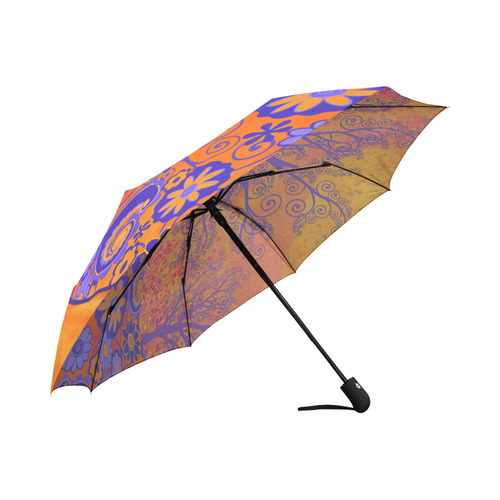 Sunset Flowers Tree Colorful Art Print Umbrella by Juleez Auto-Foldable Umbrella (Model U04)