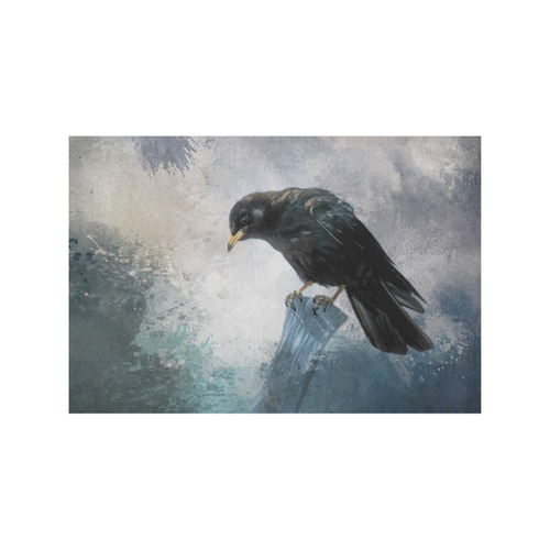 A beautiful painted black crow Placemat 12''x18''