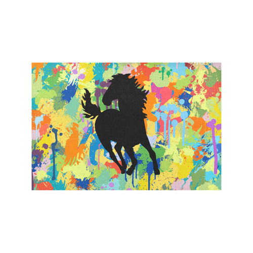 Horse Shape Colorful Splash Placemat 12’’ x 18’’ (Four Pieces)