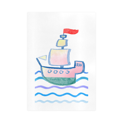 kids boat Art Print 16‘’x23‘’