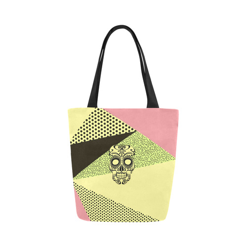 Pop Art Skull 03B by JamColors Canvas Tote Bag (Model 1657)