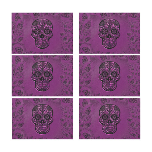 Skull20170229_by_JAMColors Placemat 12’’ x 18’’ (Set of 6)