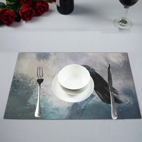 A beautiful painted black crow Placemat 12’’ x 18’’ (Set of 4)