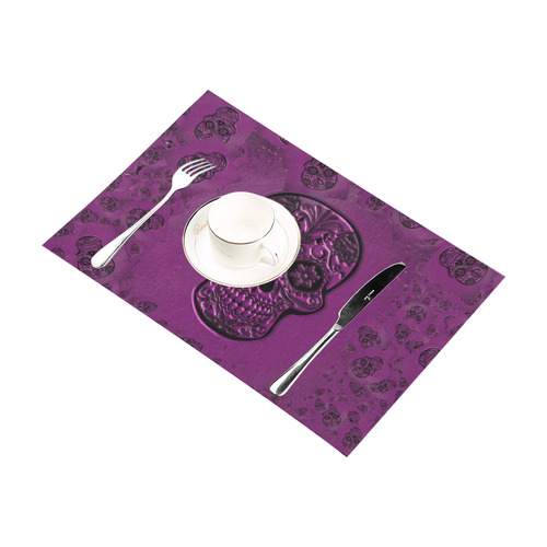 Skull20170229_by_JAMColors Placemat 12’’ x 18’’ (Set of 6)