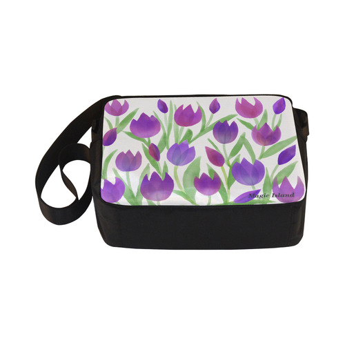 Purple Tulips. Inspired by the Magic Island of Gotland. Classic Cross-body Nylon Bags (Model 1632)