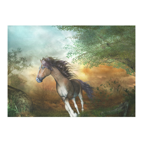 Wonderful running horse Cotton Linen Tablecloth 60"x 84"