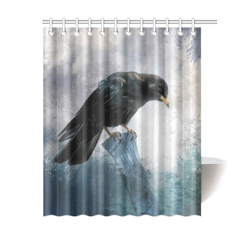 A beautiful painted black crow Shower Curtain 60"x72"