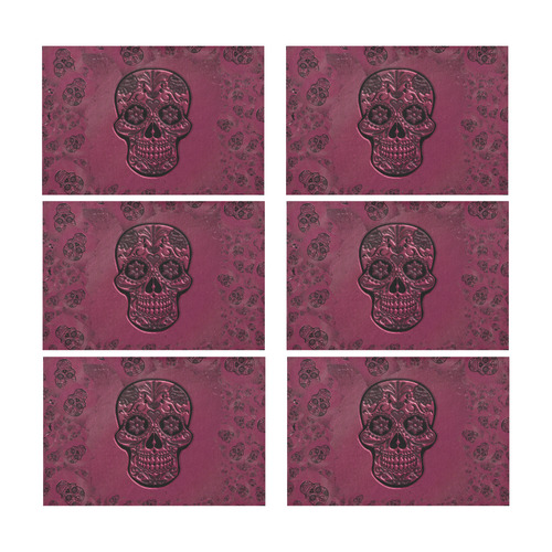 Skull20170230_by_JAMColors Placemat 12’’ x 18’’ (Set of 6)