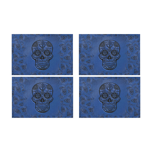 Skull20170226_by_JAMColors Placemat 12’’ x 18’’ (Four Pieces)