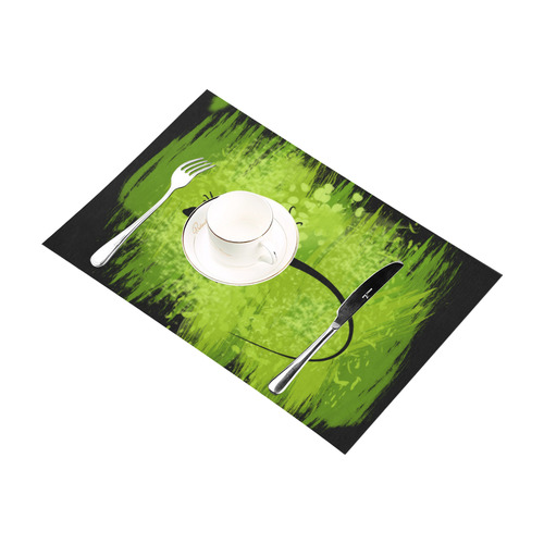 Green Lizard Shape Painting Placemat 12’’ x 18’’ (Set of 2)