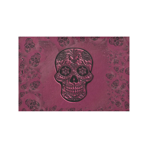 Skull20170230_by_JAMColors Placemat 12’’ x 18’’ (Two Pieces)
