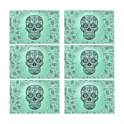 Skull20170237_by_JAMColors Placemat 12’’ x 18’’ (Set of 6)