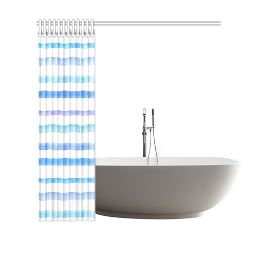 stripes nautical Shower Curtain 69"x70"