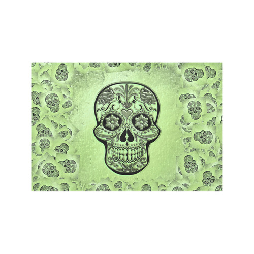 Skull20170235_by_JAMColors Placemat 12’’ x 18’’ (Two Pieces)