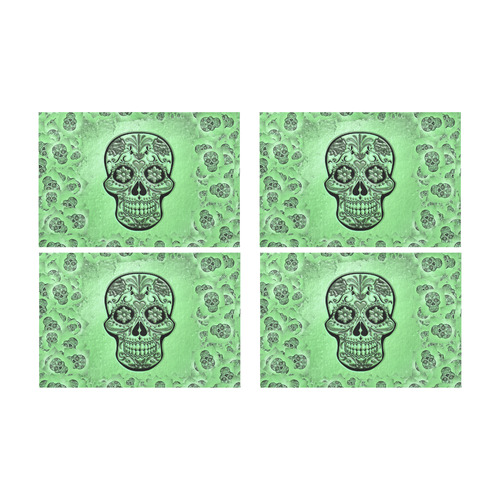 Skull20170236_by_JAMColors Placemat 12’’ x 18’’ (Set of 4)