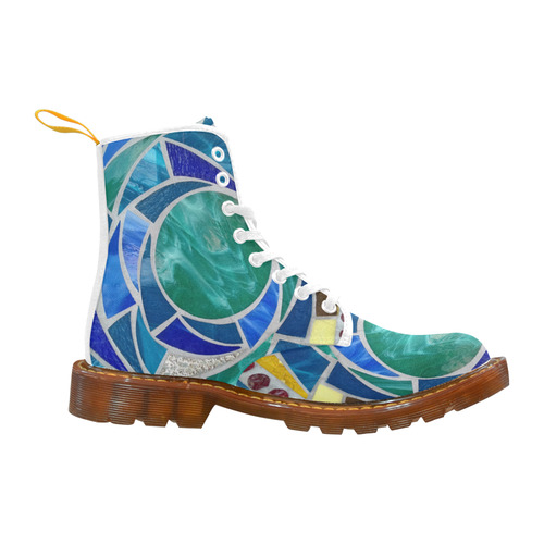 blue-green mosaic Martin Boots For Women Model 1203H