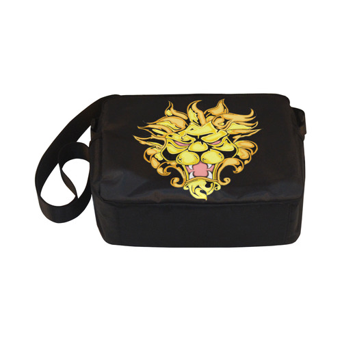 Golden Lion Black Classic Cross-body Nylon Bags (Model 1632)