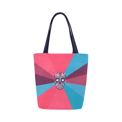 Pop Art Skull 02B by JamColors Canvas Tote Bag (Model 1657)