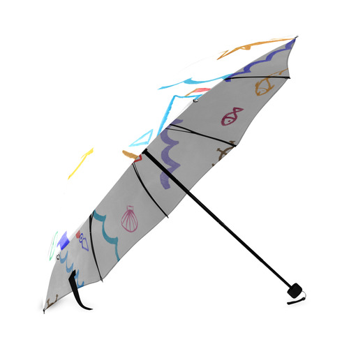 doodle nautical kids Foldable Umbrella (Model U01)
