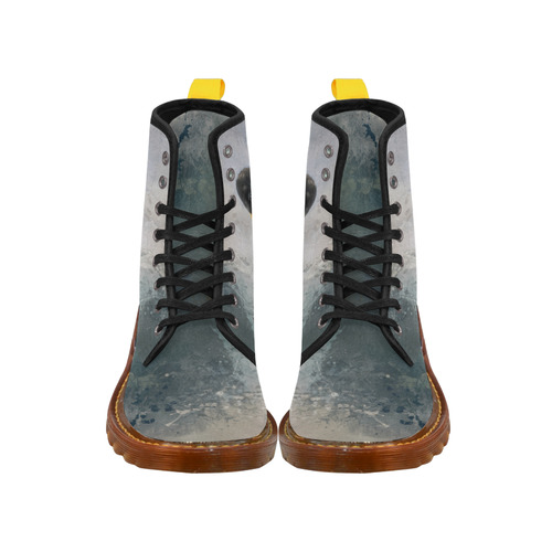 A beautiful painted black crow Martin Boots For Women Model 1203H