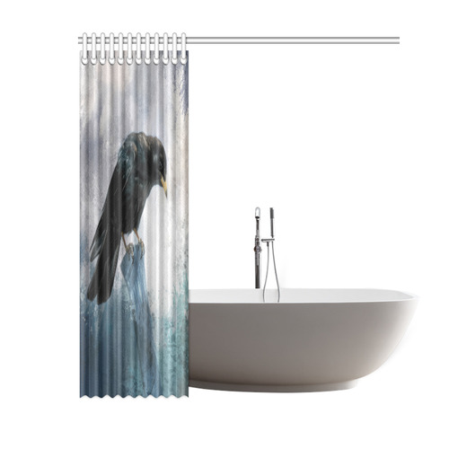 A beautiful painted black crow Shower Curtain 60"x72"