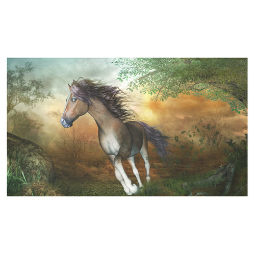 Wonderful running horse Cotton Linen Tablecloth 60"x 104"