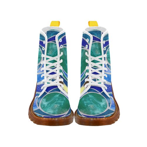 blue-green mosaic Martin Boots For Women Model 1203H