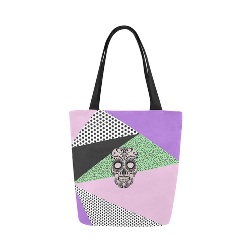 Pop Art Skull 03A by JamColors Canvas Tote Bag (Model 1657)