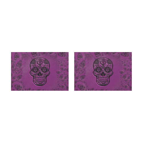 Skull20170229_by_JAMColors Placemat 12’’ x 18’’ (Two Pieces)