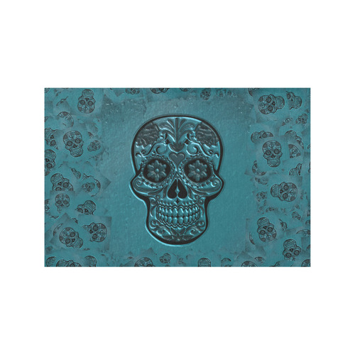 Skull20170225_by_JAMColors Placemat 12’’ x 18’’ (Four Pieces)