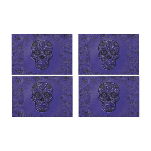 Skull20170227_by_JAMColors Placemat 12’’ x 18’’ (Four Pieces)