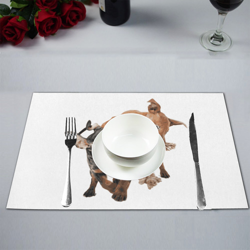 Two Playing Dogs Placemat 12’’ x 18’’ (Set of 2)