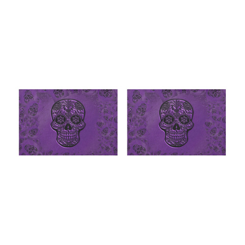 Skull20170228_by_JAMColors Placemat 12’’ x 18’’ (Set of 2)