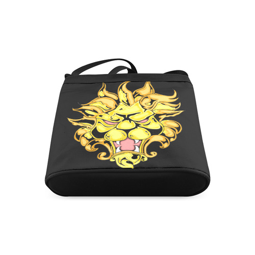 Golden Lion Black Crossbody Bags (Model 1613)