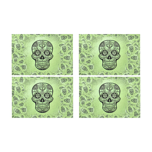 Skull20170235_by_JAMColors Placemat 12’’ x 18’’ (Set of 4)