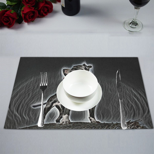 Steff Black and White Placemat 12’’ x 18’’ (Six Pieces)