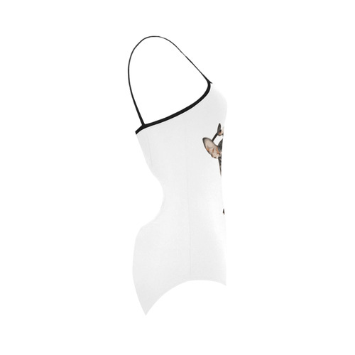 Two Playing Dogs Strap Swimsuit ( Model S05)