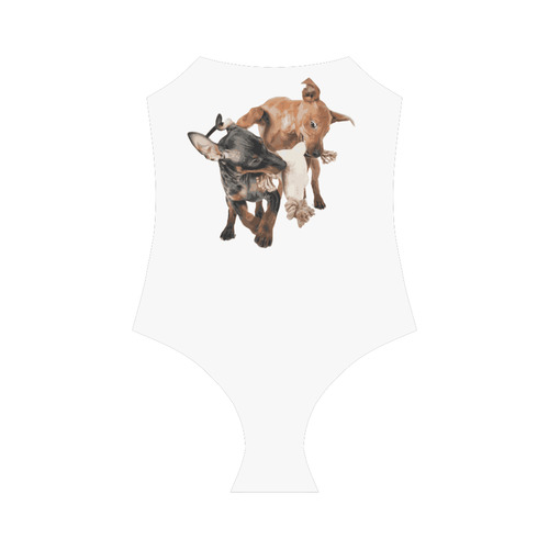Two Playing Dogs Strap Swimsuit ( Model S05)