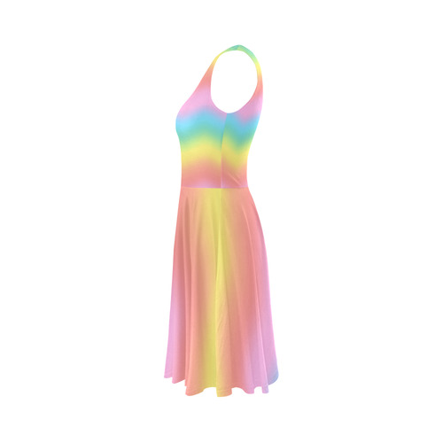 Colorful Popart Sleeveless Ice Skater Dress (D19)