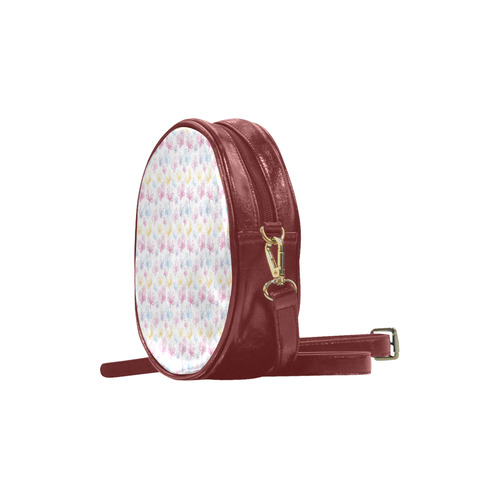 Pretty Colorful Butterflies Round Sling Bag (Model 1647)