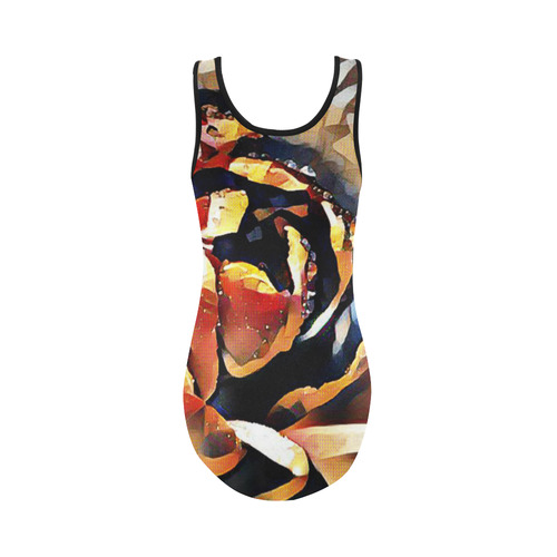 FineArt Colorful Tulip Vest One Piece Swimsuit (Model S04)